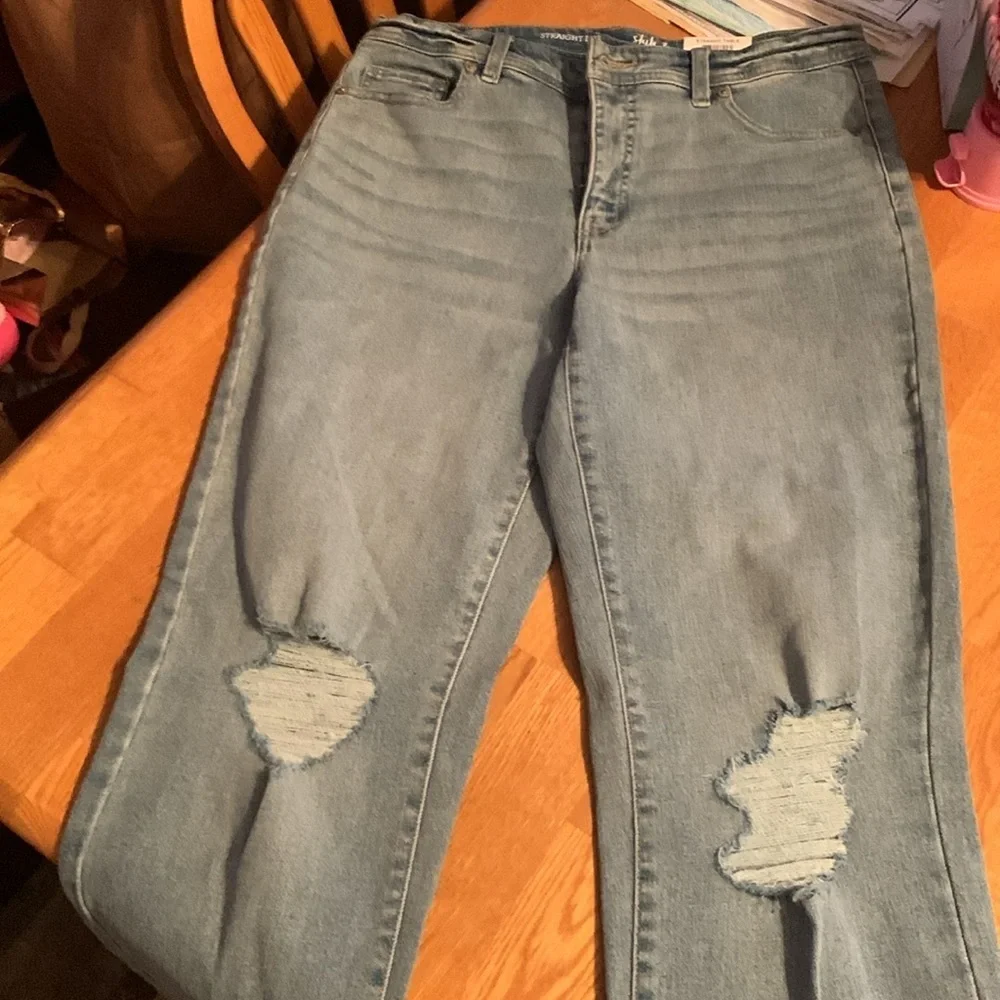 Style and Co distressed jeans